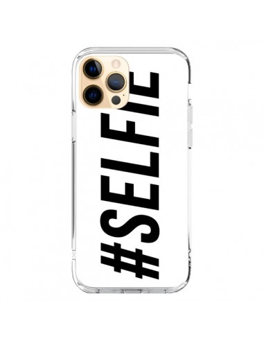 Coque iPhone 12 Pro Max Hashtag Selfie Blanc Horizontal - Jonathan Perez