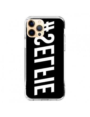 Coque iPhone 12 Pro Max Hashtag Selfie Blanc Inversé Horizontal - Jonathan Perez