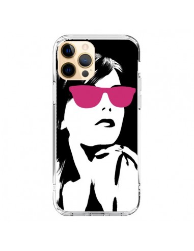 Coque iPhone 12 Pro Max Fille Lunettes Roses - Jonathan Perez