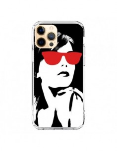 Coque iPhone 12 Pro Max Fille Lunettes Rouges - Jonathan...