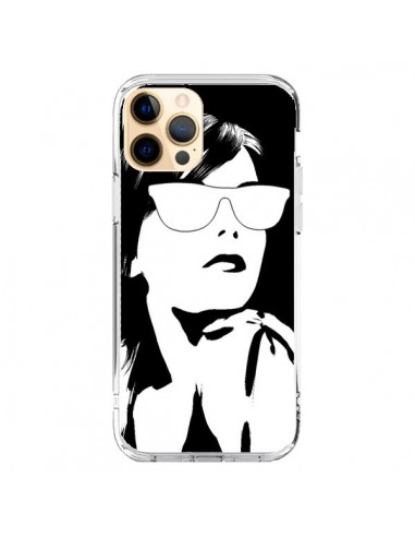 Coque iPhone 12 Pro Max Fille Lunettes Blanches - Jonathan Perez