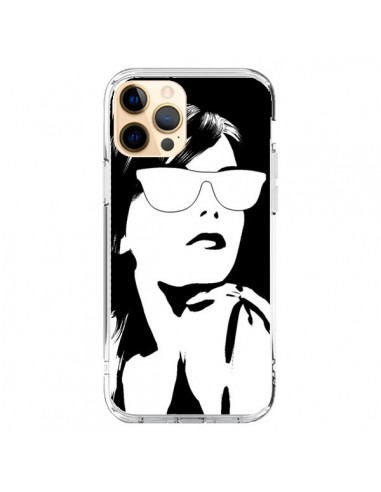 Cover iPhone 12 Pro Max Ragazza Occhiali Bianco - Jonathan Perez