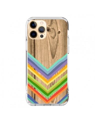 Coque iPhone 12 Pro Max Tribal Azteque Bois Wood - Jonathan Perez