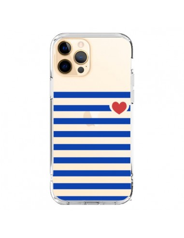 Coque iPhone 12 Pro Max Mariniere Coeur Love Transparente - Jonathan Perez