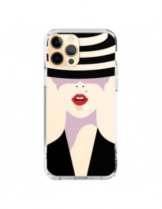 Cover iPhone 12 Pro Max Donna Cappello Trasparente -...