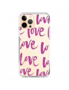 Coque iPhone 12 Pro Max Love Love Love Amour Transparente...