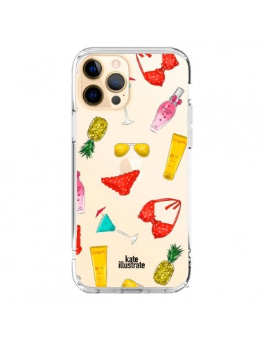 Cover iPhone 12 Pro Max Summer Essentials Estate Essenziale Trasparente - kateillustrate