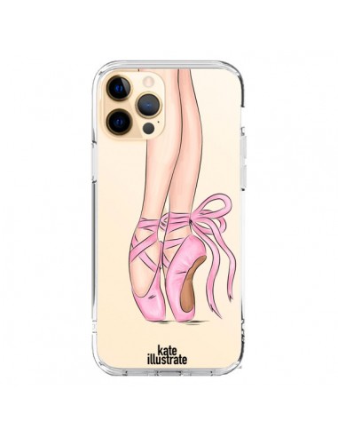Coque iPhone 12 Pro Max Ballerina Ballerine Danse Transparente - kateillustrate
