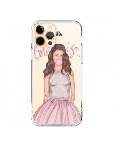 Coque iPhone 12 Pro Max Bubble Girl Tiffany Rose Transparente - kateillustrate