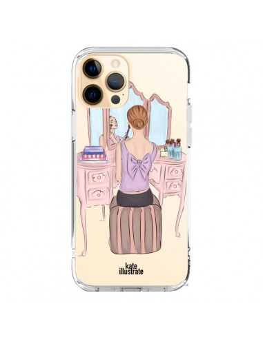 Coque iPhone 12 Pro Max Vanity Coiffeuse Make Up Transparente - kateillustrate