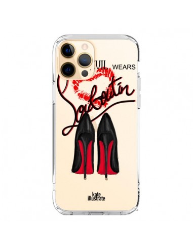 Coque iPhone 12 Pro Max The Devil Wears Shoes Demon Chaussures Transparente - kateillustrate