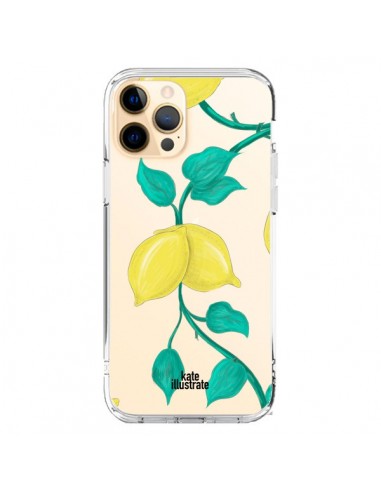 Coque iPhone 12 Pro Max Lemons Citrons Transparente - kateillustrate
