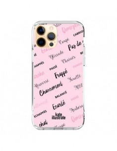 Coque iPhone 12 Pro Max Ballerina Ballerine Mots -...