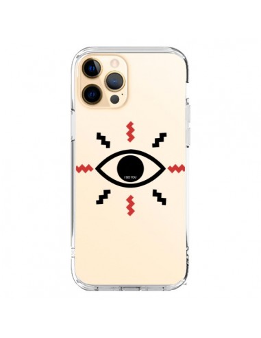 Coque iPhone 12 Pro Max Eye I See You Oeil Transparente - Koura-Rosy Kane