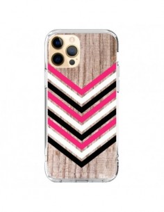 Coque iPhone 12 Pro Max Tribal Aztèque Bois Wood Flèche...