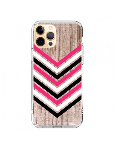 iPhone 12 Pro Max Case Tribal Aztec Wood Wood Arrow Pink White Black - Laetitia