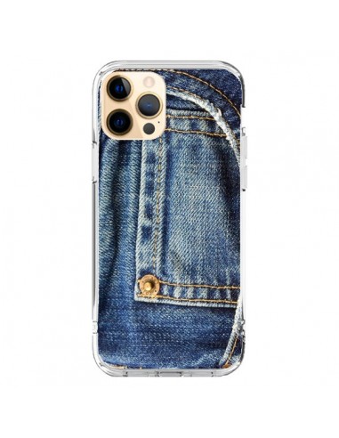 Coque iPhone 12 Pro Max Jean Bleu Vintage - Laetitia