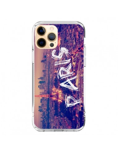 Coque iPhone 12 Pro Max Paris Tour Eiffel Tower Nuit - Laetitia