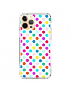Coque iPhone 12 Pro Max Pois Multicolores - Laetitia