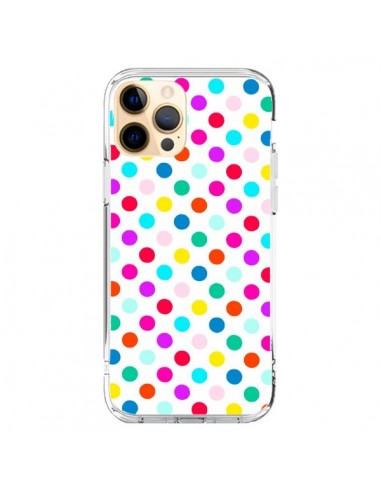 Coque iPhone 12 Pro Max Pois Multicolores - Laetitia