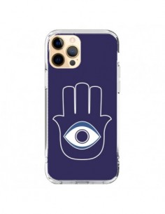 Coque iPhone 12 Pro Max Main de Fatma Oeil Bleu - Laetitia
