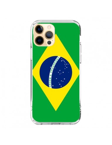 Coque iPhone 12 Pro Max Drapeau Brésil Brésilien - Laetitia