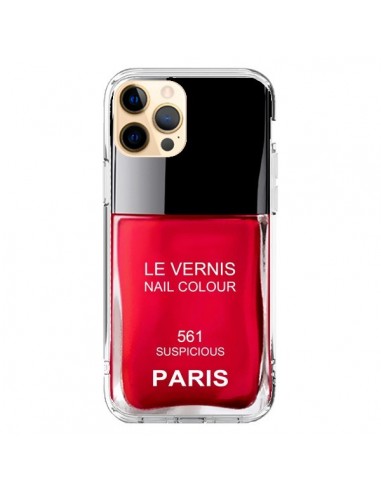 Coque iPhone 12 Pro Max Vernis Paris Suspicious Rouge - Laetitia