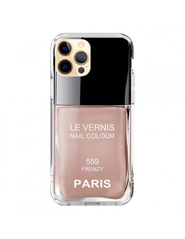 Coque iPhone 12 Pro Max Vernis Paris Frenzy Beige - Laetitia