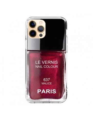 Coque iPhone 12 Pro Max Vernis Paris Malice Violet - Laetitia