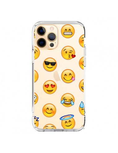 Coque iPhone 12 Pro Max Smiley Emoticone Emoji Transparente - Laetitia