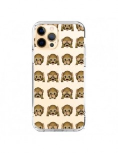 Coque iPhone 12 Pro Max Singe Monkey Emoticone Emoji...
