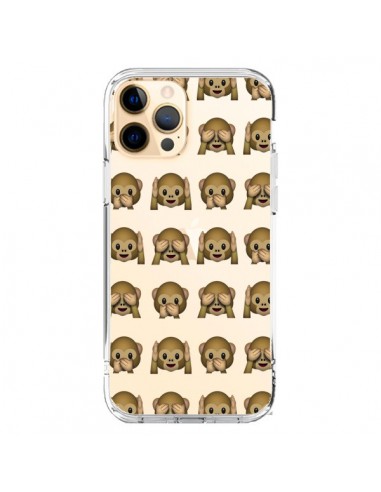 Coque iPhone 12 Pro Max Singe Monkey Emoticone Emoji Transparente - Laetitia