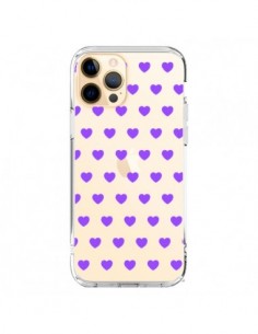 Coque iPhone 12 Pro Max Coeur Heart Love Amour Violet...