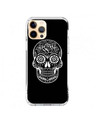 Coque iPhone 12 Pro Max Tête de Mort Mexicaine Blanche - Laetitia