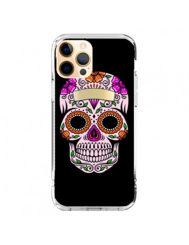 Coque iPhone 12 Pro Max Tête de Mort Mexicaine Multicolore - Laetitia