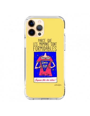 Coque iPhone 12 Pro Max Parce que les mamans sont formidables Fête des Mères - Leellouebrigitte