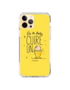 Coque iPhone 12 Pro Max Va te faire cuir un oeuf jaune -...