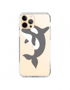 Coque iPhone 12 Pro Max Orque Orca Ocean Transparente -...