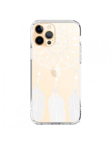 Coque iPhone 12 Pro Max Attrape Rêves Blanc Dreamcatcher Transparente - Petit Griffin