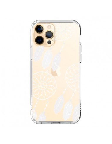Coque iPhone 12 Pro Max Attrape Rêves Blanc Dreamcatcher Triple Transparente - Petit Griffin
