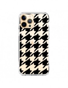 Coque iPhone 12 Pro Max Vichy Gros Carre noir...