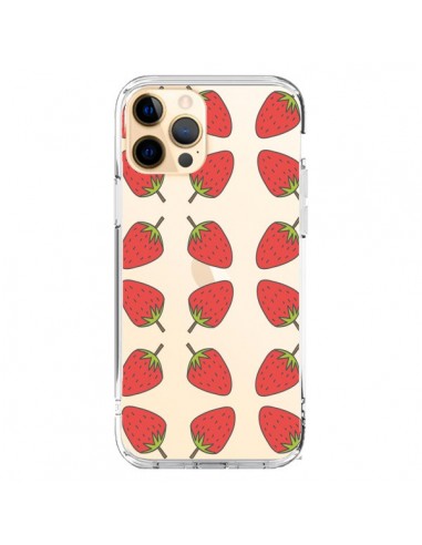Coque iPhone 12 Pro Max Fraise Fruit Strawberry Transparente - Petit Griffin
