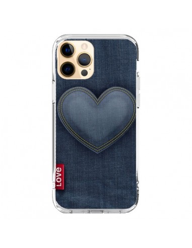 Coque iPhone 12 Pro Max Love Coeur en Jean - Lassana