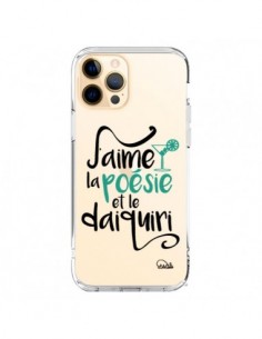 Coque iPhone 12 Pro Max J'aime la poésie et le daiquiri...