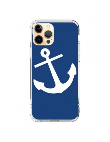Coque iPhone 12 Pro Max Ancre Navire Navy Blue Anchor - Mary Nesrala