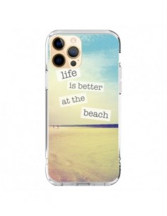 Coque iPhone 12 Pro Max Life is better at the beach Ete...