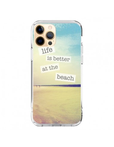 Coque iPhone 12 Pro Max Life is better at the beach Ete Summer Plage - Mary Nesrala