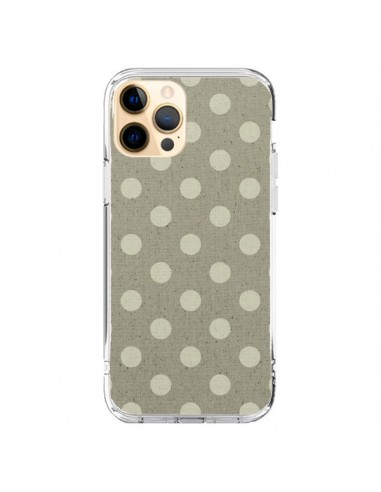 Coque iPhone 12 Pro Max Pois Polka Camel - Mary Nesrala