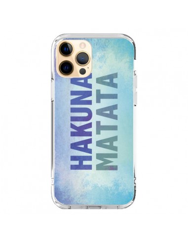 Coque iPhone 12 Pro Max Hakuna Matata Roi Lion Bleu - Mary Nesrala