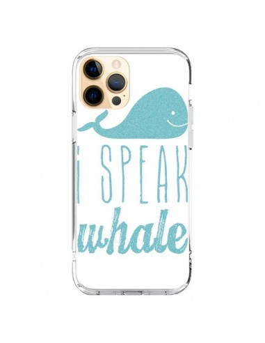 Coque iPhone 12 Pro Max I Speak Whale Baleine Bleu - Mary Nesrala